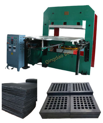 Dobra cena Gumowa płytka odporna na wstrząsy / gumowy ekran Vulcanizing Moulding Machine With Push Pull Mould By Electric Heating w Internecie